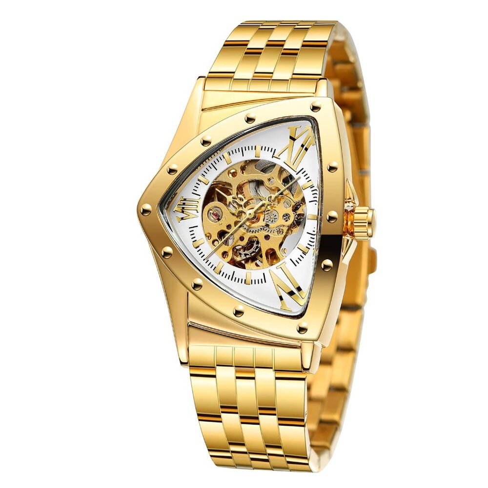 Men's Automatic Skeleton Watch Stainless Steel Wa… - image 1